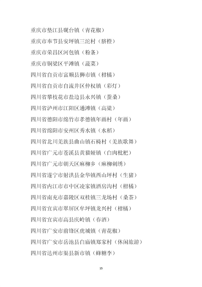 【名單公示】第十一批全國“一村一品”示范村鎮(zhèn)名單公示(圖15) 【名單公示】第十一批全國“一村一品”示范村鎮(zhèn)名單公示(圖15)